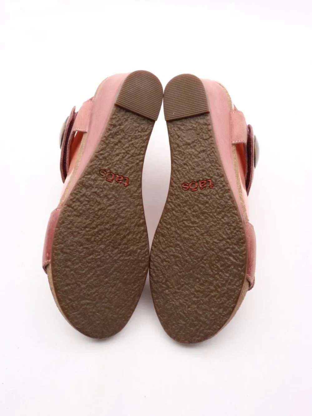 Taos Sandals Medallion Pink Leather Women's EU 37 Wedge Comfort Casual Shoes